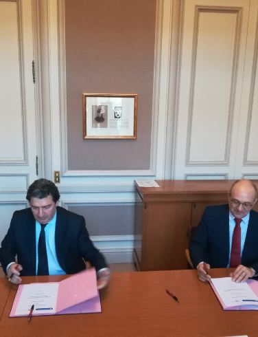 signature de convention entre la CCIR et Banque de France
