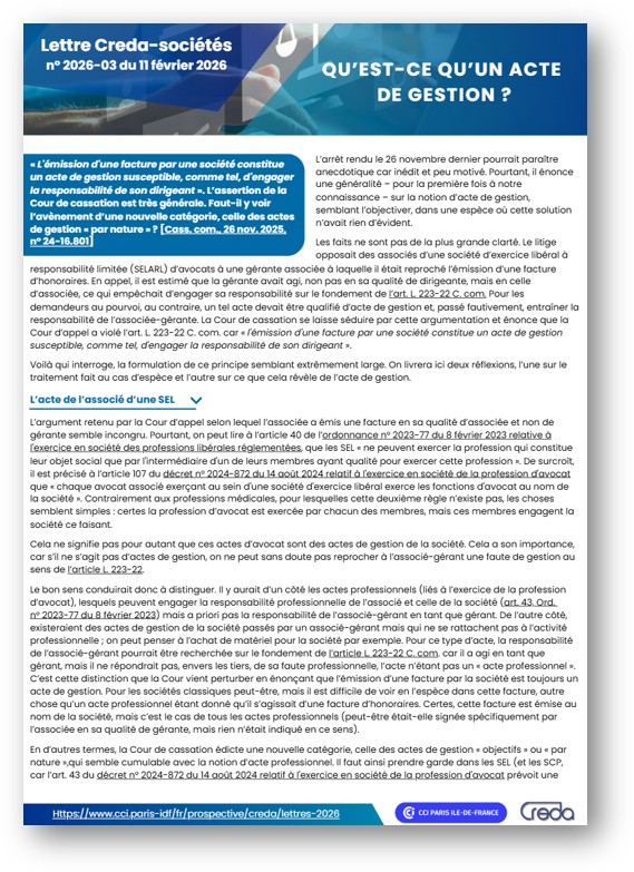 Lettre creda 2026-03